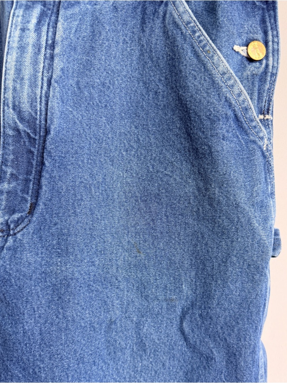 Carhartt Denim Bib Overalls 36x30 – Vintage Workwear Unisex Oversized Fit - Picture 10 of 12